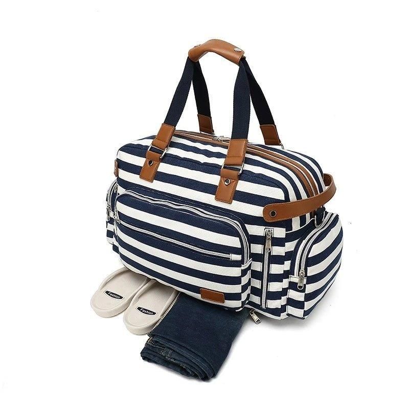 Wochenendtasche Aus Canvas Für Damen Mit Trolley-hülle